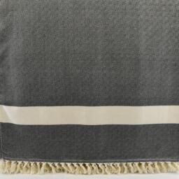 "Black Diamond Blanket, 200cmx240cm, Throw Blanket, Turkish Bedspread, Beach Throw, 79""x95" - thumbnail 3