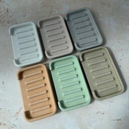 Rectangular Concrete Soap Dish - Minimalist Bathroom Decor Sponge Holder Draining Soap - thumbnail 4