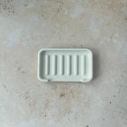 Rectangular Concrete Soap Dish - Minimalist Bathroom Decor Sponge Holder Draining Soap - thumbnail 2