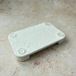 Rectangular Concrete Soap Dish - Minimalist Bathroom Decor Sponge Holder Draining Soap - thumbnail 3