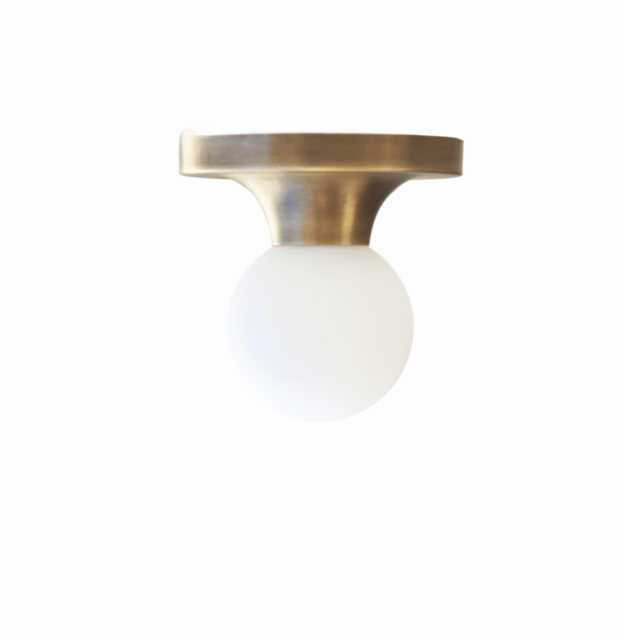 Flush Mount Ceiling Light Fixture - Mid Century Modern Globe Lighting Fixtures Brass Fixtures-Ppq4 No.0022 - image 1