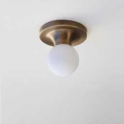 Flush Mount Ceiling Light Fixture - Mid Century Modern Globe Lighting Fixtures Brass Fixtures-Ppq4 No.0022 - thumbnail 2