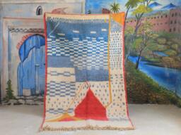 Custom Fabulous Azilal Rug, Authentic Moroccan Rug, Abstract Multicolored Carpet, Handmade Bohemian Rug