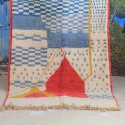 Custom Fabulous Azilal Rug, Authentic Moroccan Rug, Abstract Multicolored Carpet, Handmade Bohemian Rug - thumbnail 3