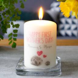 First Mother's Day Hedgehog Candle - Happy 1st New Mom Gift Baby Mummy Mum Mothers - thumbnail 2