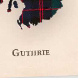 Clan Guthrie Scottish Tartan Map - Of Scotland Family Wall Decor, Ready To Hang - thumbnail 4