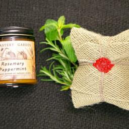 Scented Candle Rosemary Peppermint, Soy Candle, Gift For Vegan, All Natural - thumbnail 2