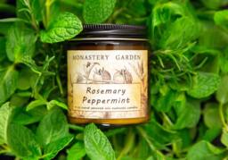 Scented Candle Rosemary Peppermint, Soy Candle, Gift For Vegan, All Natural - thumbnail 1
