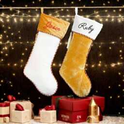 2024 Christmas Stocking, Personalized Embroidered Family Holiday Stockings, Socks With Tassels, Gift - thumbnail 3