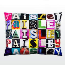 Personalized Pillow Featuring Paisley in Photos Of Sign Letters Custom Couch Cushions Colorful Pillows Photo Pillow Sofa Pillows