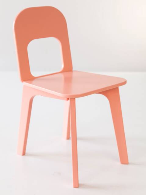 Yellow Plywood Kids Chair, Montessori Ergonomic Seat, Daycare Furniture, Gift For 2 Years Old - image 1