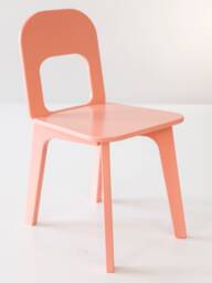 Yellow Plywood Kids Chair, Montessori Ergonomic Seat, Daycare Furniture, Gift For 2 Years Old
