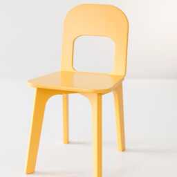Yellow Plywood Kids Chair, Montessori Ergonomic Seat, Daycare Furniture, Gift For 2 Years Old - thumbnail 2