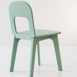 Yellow Plywood Kids Chair, Montessori Ergonomic Seat, Daycare Furniture, Gift For 2 Years Old - thumbnail 3