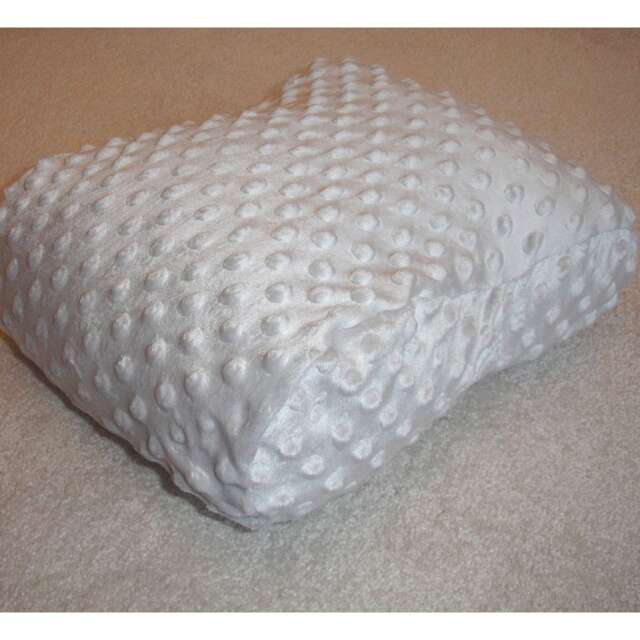 Tempur Original Travel Pillow Cover Only Small 25x31cm Cuddlesoft Fleece Case Neck Cervical Minky Cushion Plush Grey Pillowcase Spots - image 1