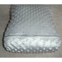 Tempur Original Travel Pillow Cover Only Small 25x31cm Cuddlesoft Fleece Case Neck Cervical Minky Cushion Plush Grey Pillowcase Spots - thumbnail 3