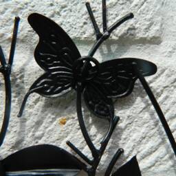 Metal Butterfly Wall Art Ornament - Tree Multicoloured - thumbnail 4