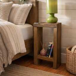 Rustic Solid Wooden Handmade Side Table, Farmhouse Bedside, Hallway Table - thumbnail 4