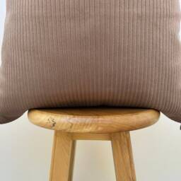 Taupe Velvet Striped Pillow Cover Neutral Farmhouse Decor, Euro Sham, Lumbar - Duties Paid Usa - thumbnail 3