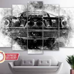 Ford Wall Art, Gt Canvas Print, Sport Car Canvas, Decor, Photo, Fan Gift, Paintings - thumbnail 2