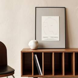 "Vinyl Record Cabinet, Stand, Walnut, ""Silene" - thumbnail 3