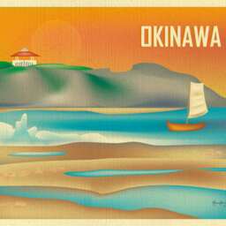 Okinawa Art Print, Wall Art, Japan, Poster, Japanese Travel Skyline, Cape Hedo Print - E8-O-Oki - thumbnail 2