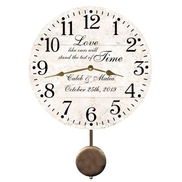 Personalized Test Of Time Anniversary Clock - Pendulum Clock - image 1