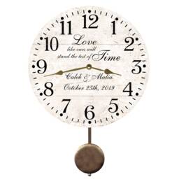 Personalized Test Of Time Anniversary Clock - Pendulum Clock - thumbnail 1