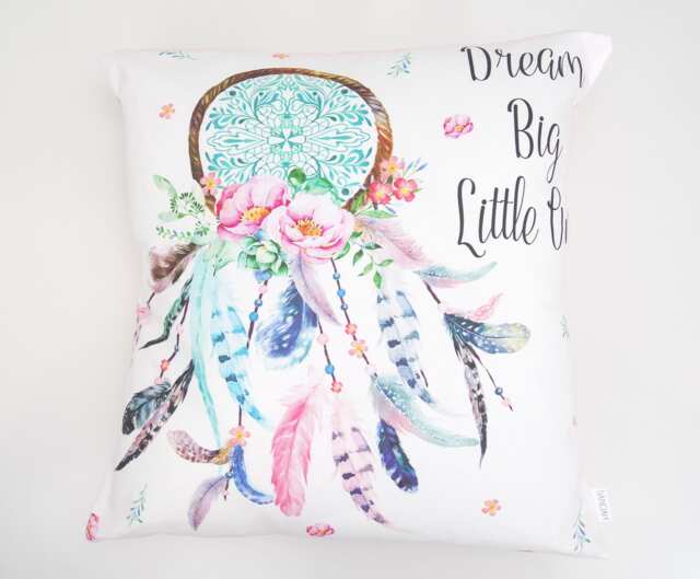 Dream Big Little One Purple Dreamcatcher Cushion Cover - image 1