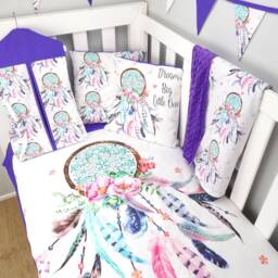 Dream Big Little One Purple Dreamcatcher Cushion Cover - thumbnail 4