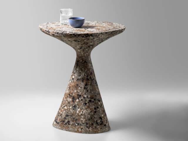 Sculptural Live Edge Side Table Brutalist Handmade Accent Furniture - image 1