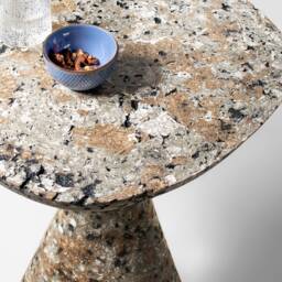 Sculptural Live Edge Side Table Brutalist Handmade Accent Furniture - thumbnail 3