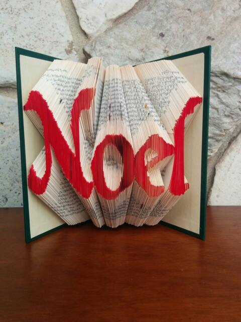 Noel - Folded Book Art Fully Customizable, Christmas Holiday - image 1