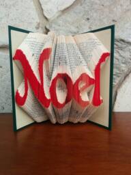 Noel - Folded Book Art Fully Customizable, Christmas Holiday