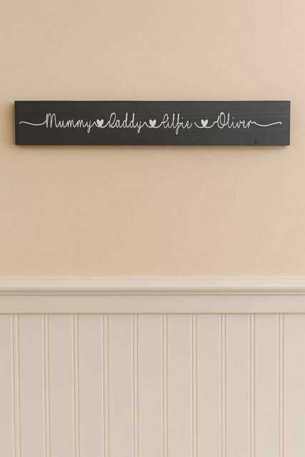 Personalized Family Name Sign Wooden Home Decor Wall Hanging - image 1
