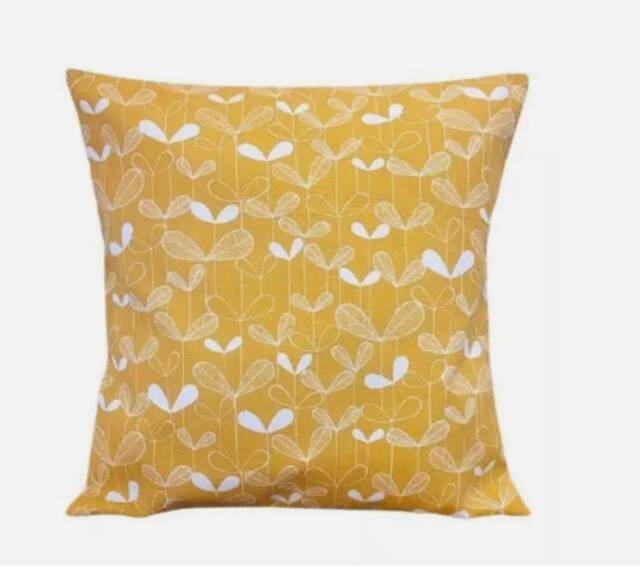 Missprint Saplings Sunflower Floral Yellow Ochre Cushion Cover , Scandi Throw Pillow Scatter Cushions UK - image 1