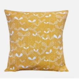 Missprint Saplings Sunflower Floral Yellow Ochre Cushion Cover , Scandi Throw Pillow Scatter Cushions UK - thumbnail 2