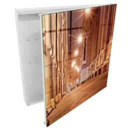 City Night Wall Mounted Key Cabinet, Orange Box For Home, Photographic Cities, Architecture Lovers - thumbnail 2