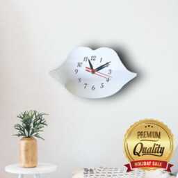 Pair Of Lips Acrylic Clock - Many Colours Available - Bespoke Shapes & Sizes Made - thumbnail 1