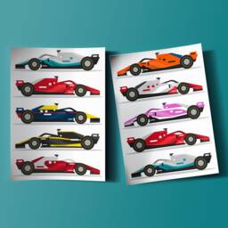 Racing Cars Vinyl Wall Art Stickers Decals Kids Room Children's Bedroom - thumbnail 2
