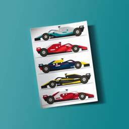 Racing Cars Vinyl Wall Art Stickers Decals Kids Room Children's Bedroom - thumbnail 3