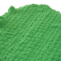 Handmade Crochet Baby Blanket, Green Afghan, Shower Gift - thumbnail 3