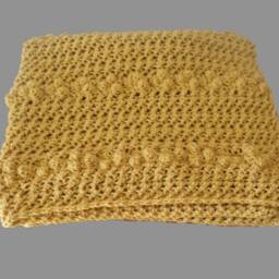 Handmade Crochet Baby Blanket, Green Afghan, Shower Gift - thumbnail 4