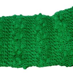 Handmade Crochet Baby Blanket, Green Afghan, Shower Gift - thumbnail 2