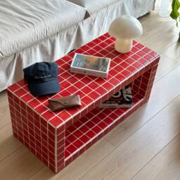 Tiled Coffee Table/Shoe Rack, Shoey M - thumbnail 1