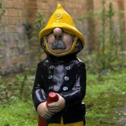 Amazing Worker Fireman Statue Rugged Garden Decor Working Man Yard Sculpture Concrete Figurine Garden & Home Ornament Farm Gift - thumbnail 2