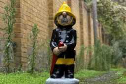 Amazing Worker Fireman Statue Rugged Garden Decor Working Man Yard Sculpture Concrete Figurine Garden & Home Ornament Farm Gift - thumbnail 1