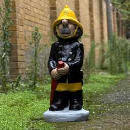 Amazing Worker Fireman Statue Rugged Garden Decor Working Man Yard Sculpture Concrete Figurine Garden & Home Ornament Farm Gift - thumbnail 3