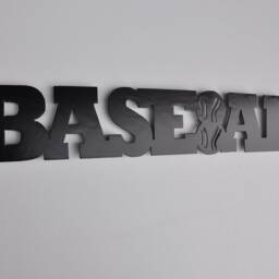 Baseball Word Metal Sign & Wall Decor - thumbnail 2
