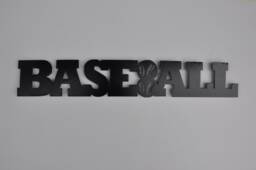 Baseball Word Metal Sign & Wall Decor - thumbnail 1